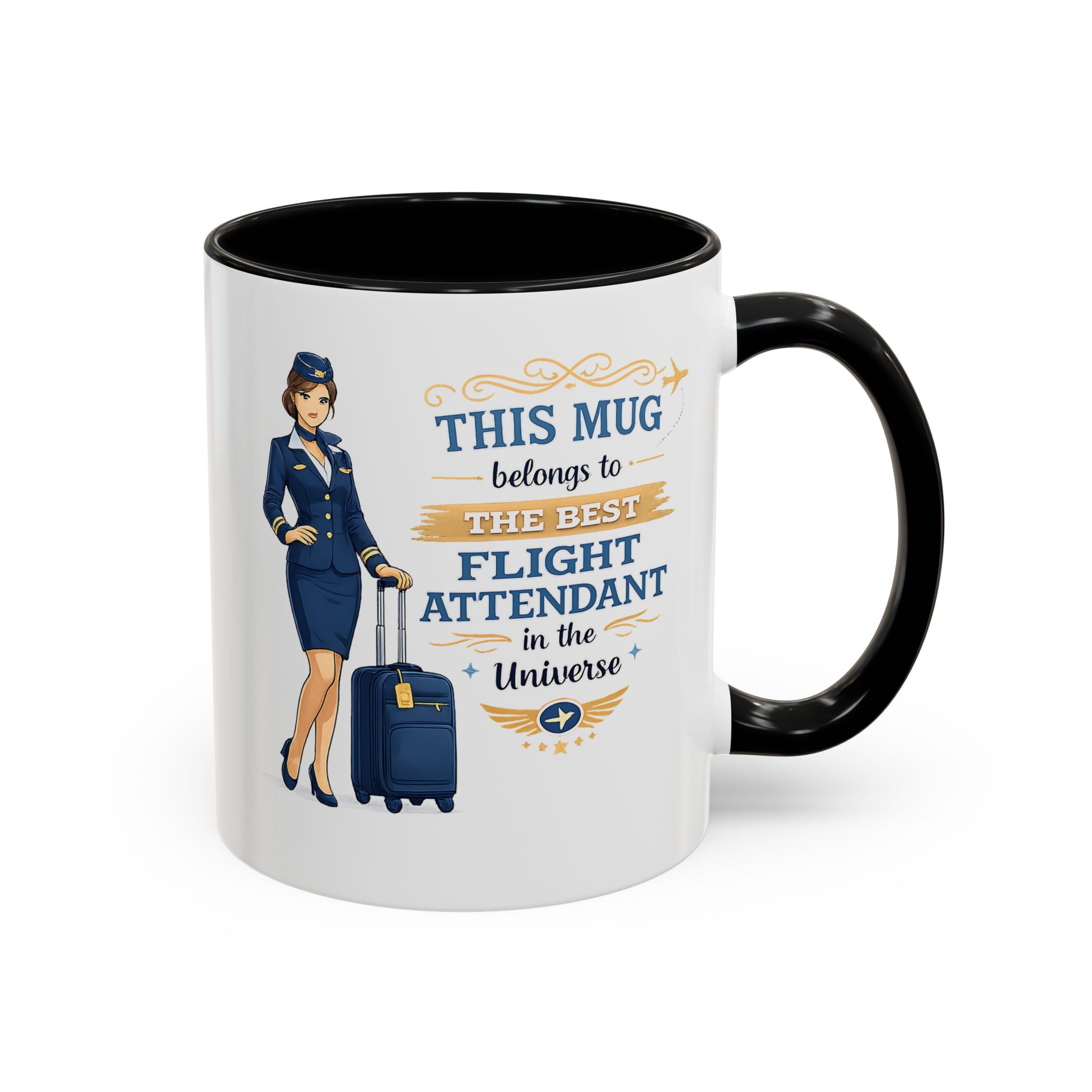 Best Flight Attendant Mug  This Mug Belongs To The Best Flight Attendant in the Universe, Cabin Crew Coffee Mug Gift