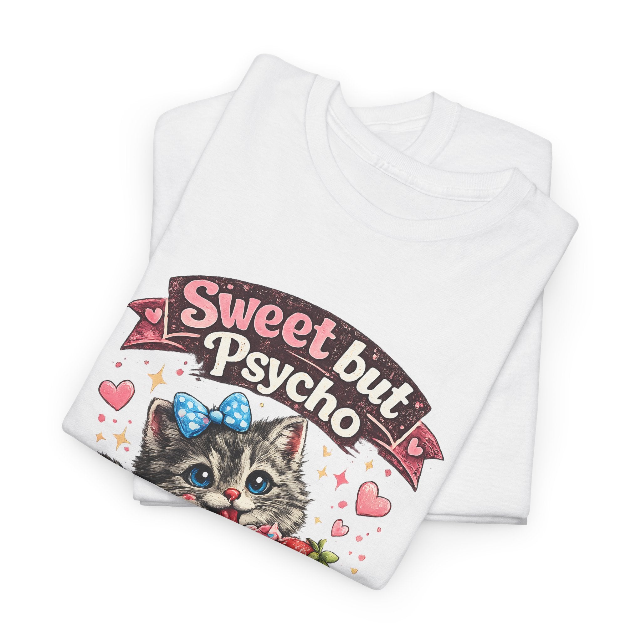 Sweet But Psycho Cat Shirt  Cute Funny Cat T Shirt, Kawaii Cat Graphic Tee, Cat Lover Gift