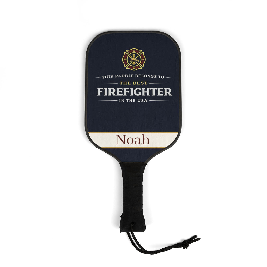 Personalized Firefighter Pickleball Paddle Set | Custom Fireman Gift for Men | First Responder Gift | USA Firefighter Present