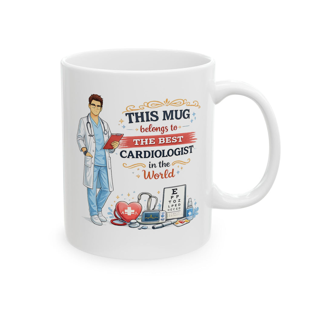 Best Cardiologist Mug This Mug Belongs To The Best Cardiologist in the World, Doctor Coffee Mug Gift