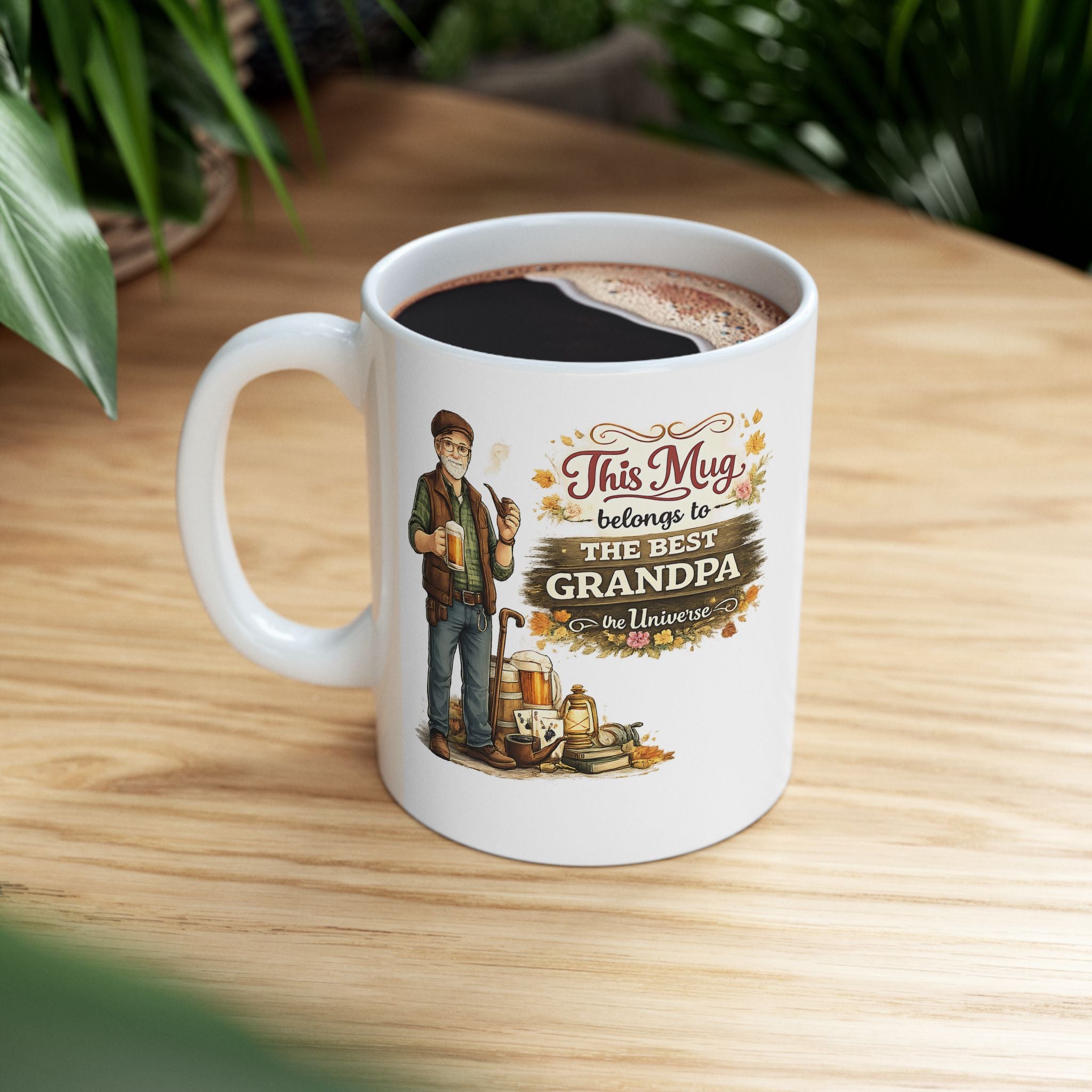 Best Grandpa Mug This Mug Belongs To The Best Grandpa in the Universe, Grandpa Coffee Mug Gift