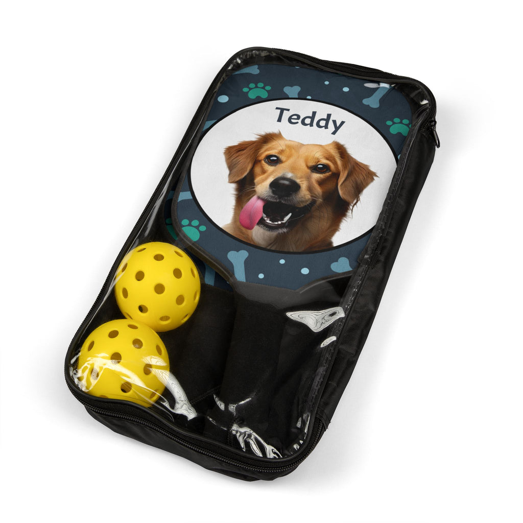 Personalized Dog Photo Pickleball Paddle Set | Custom Pet Picture Paddle | Dog Lover Gift | Unique Pickleball Gift for Pet Owners