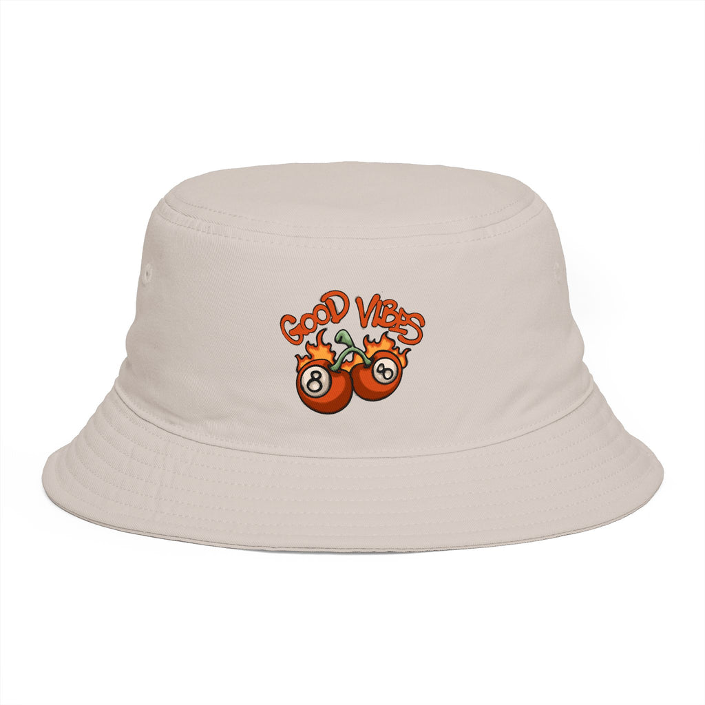 Good Vibes Orange Cartoon Bucket Hat