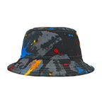 Paint Splatter Bucket Hat  Colorful Streetwear Sun Hat