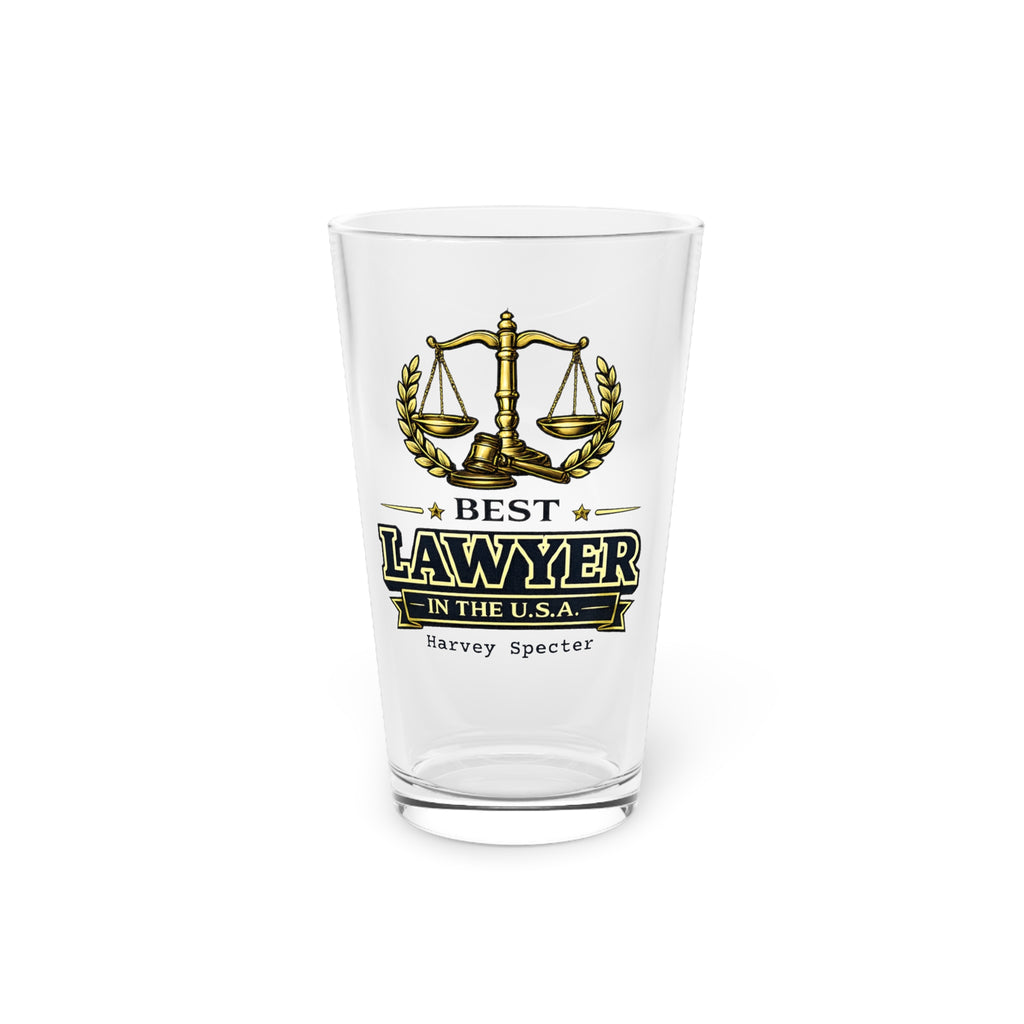 Personalized Lawyer Pint Glass | Best Lawyer in the USA Gift | Custom Attorney Beer Glass 16oz | Law School Graduation Gift