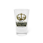 Personalized Lawyer Pint Glass | Best Lawyer in the USA Gift | Custom Attorney Beer Glass 16oz | Law School Graduation Gift