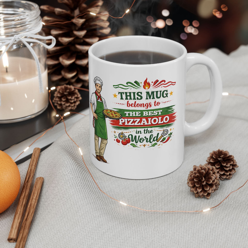 Best Pizzaiolo Mug This Mug Belongs To The Best Pizza Maker in the World, Italian Chef Coffee Mug Gift