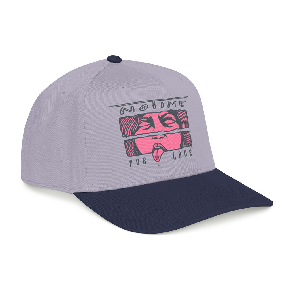 Baseball Cap No Time for Love Retro Graphic Mid Profile Hat