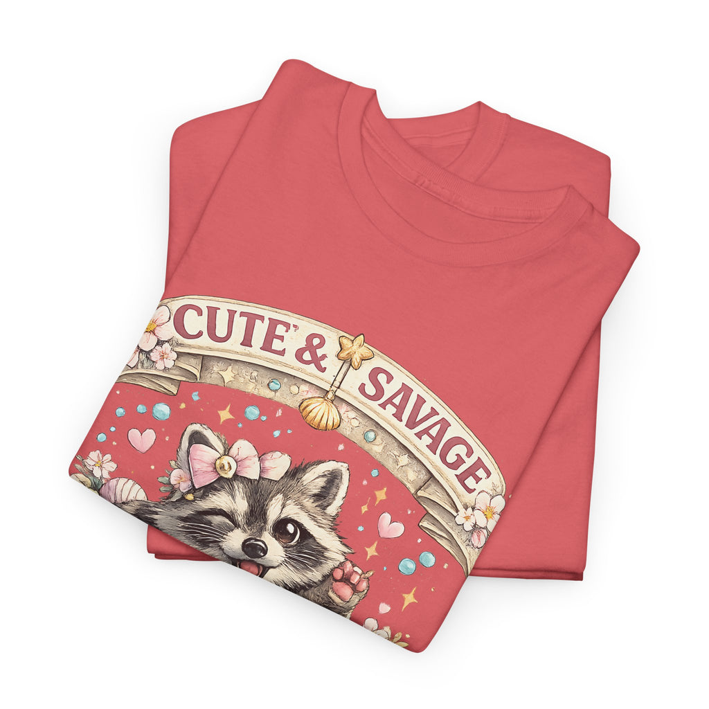 Cute and Savage Raccoon Shirt  Funny Cute Raccoon T Shirt, Hot Mess Express Tee, Animal Lover Gift
