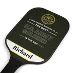 Personalized U.S. Army Soldier Pickleball Paddle Set, Custom Army Gift for Men, Military Retirement Gift, Veteran Gift Idea