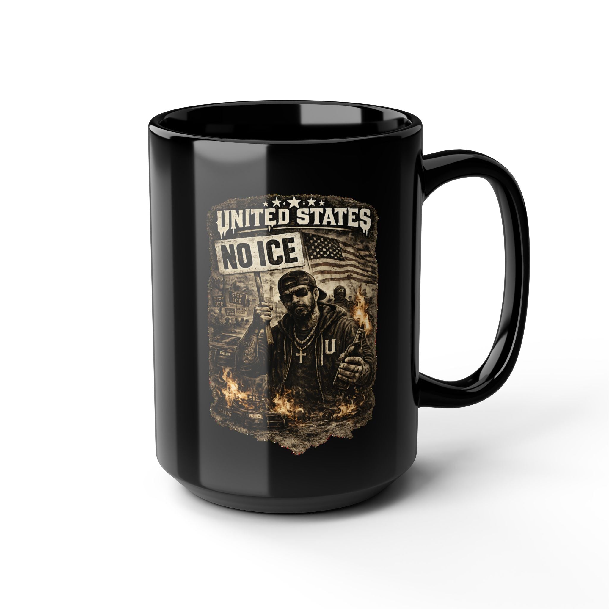 United States No ICE Mug Political Protest Coffee Cup Activist Statement Gift