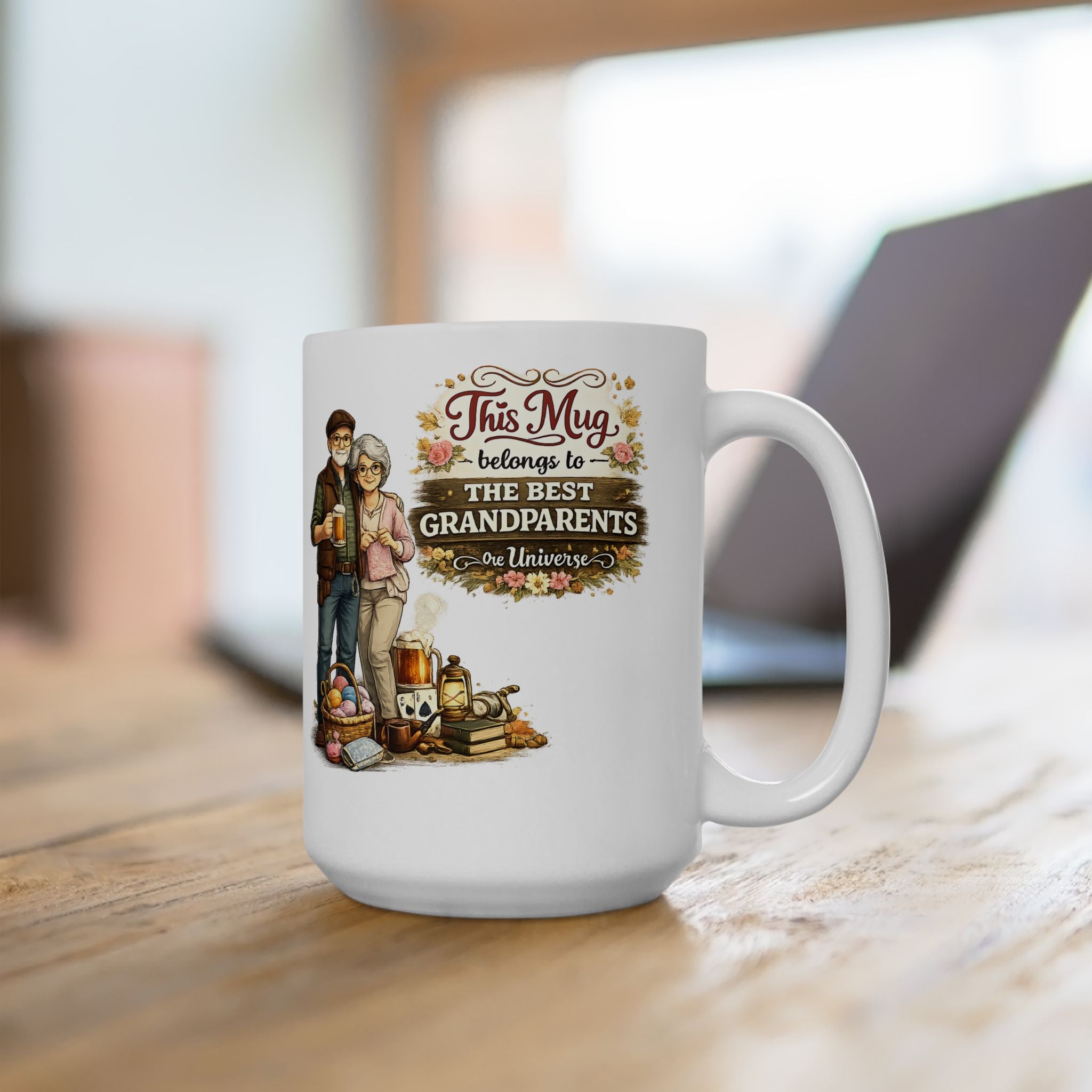 Best Grandparents Mug This Mug Belongs To The Best Grandparents in the Universe, Grandparents Coffee Mug Gift