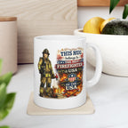 Best Firefighter Mug This Mug Belongs To The Best Firefighter in the USA, Firefighter Coffee Mug Gift