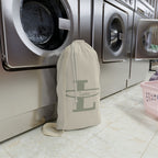 Monogram L with Name Laundry Bag | Personalized Initial Canvas Laundry Bag