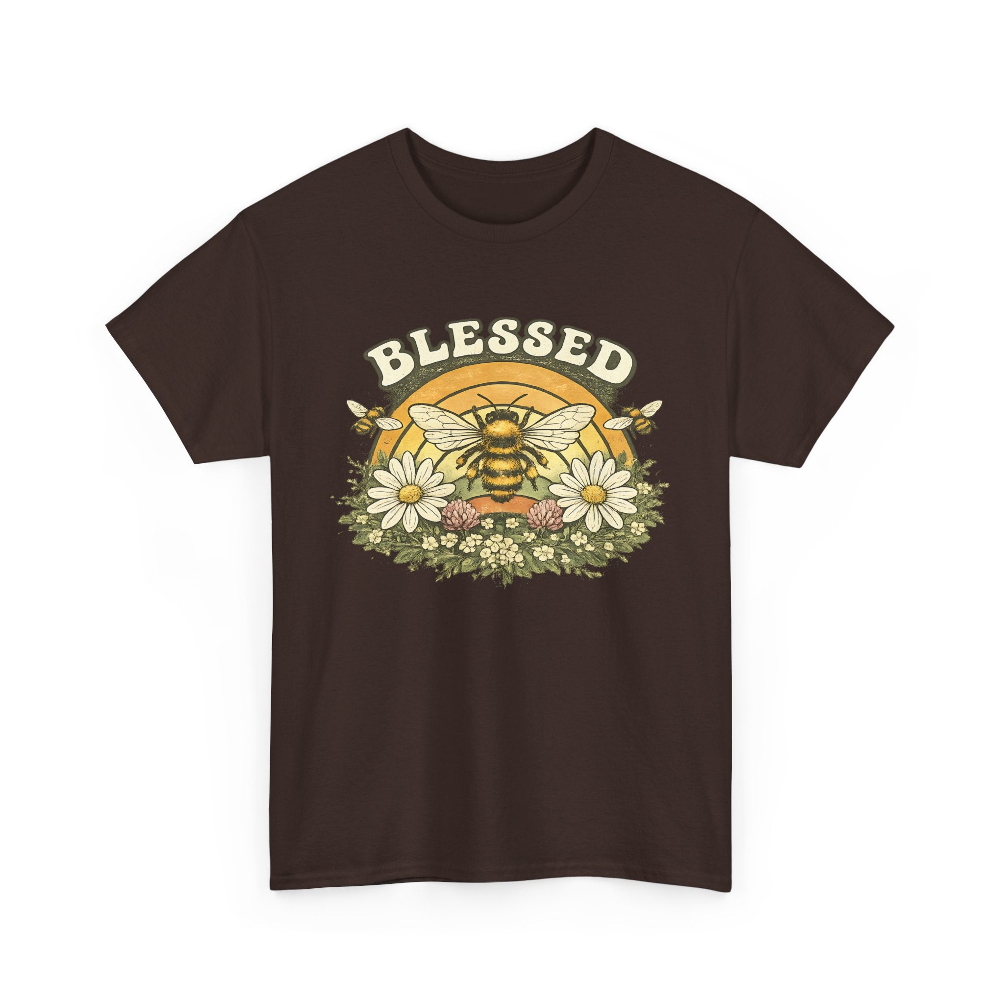Blessed Bee Shirt Floral Bee T Shirt Christian Faith Tee Nature Lover Boho Graphic Shirt