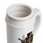 Personalized Skull Beer Stein 22oz - Custom Name Poker Mug, Gangster Style Beer Mug