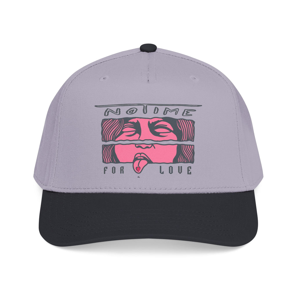 Baseball Cap No Time for Love Retro Graphic Mid Profile Hat
