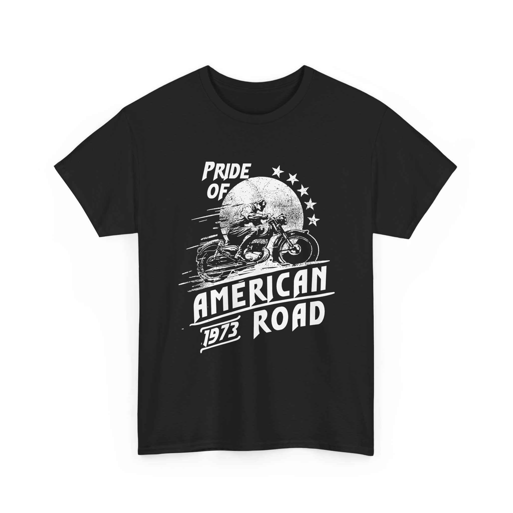 American Biker T Shirt Pride of American Road Motorcycle Tee Vintage Rider Shirt Gift for Bikers