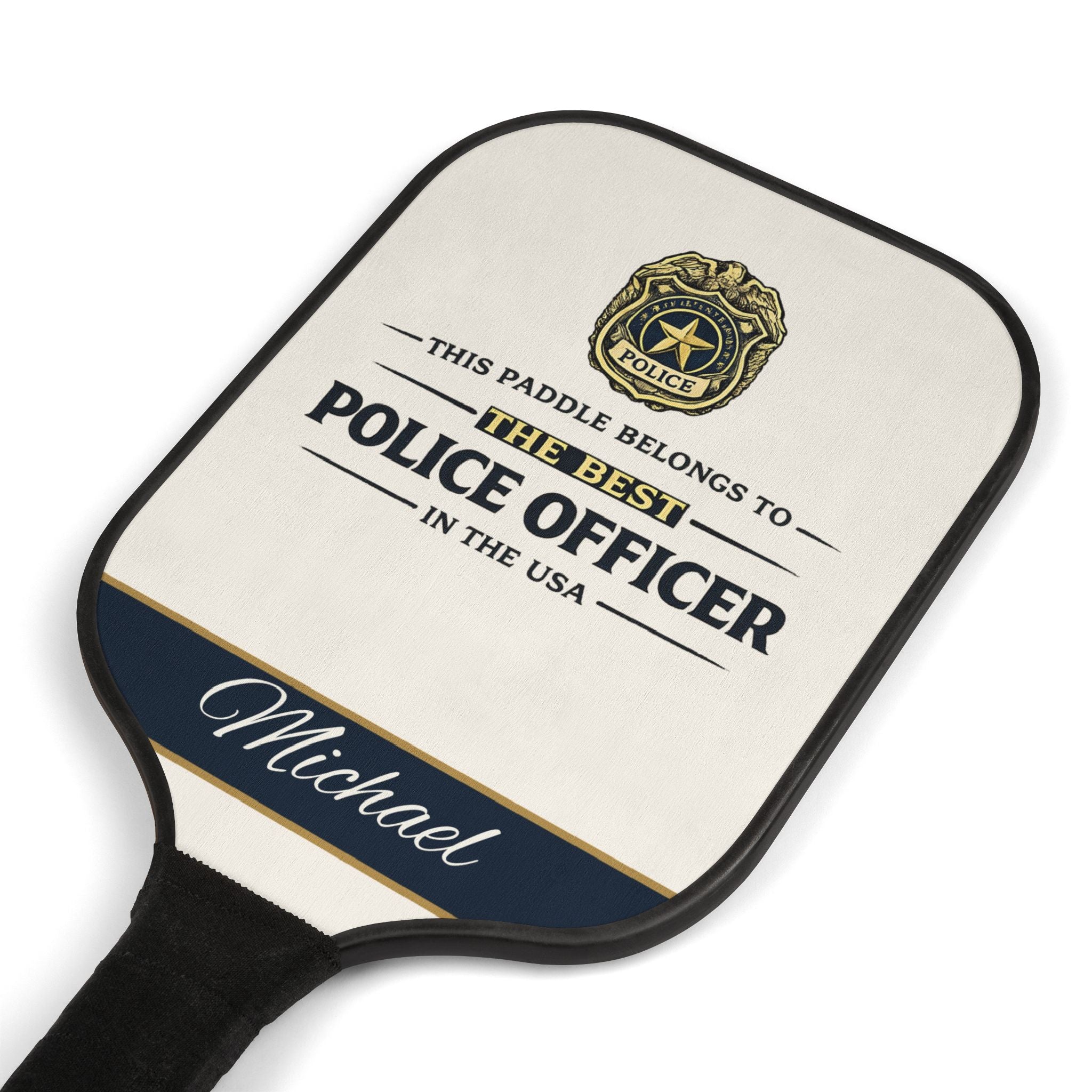 Personalized Police Officer Pickleball Paddle Set | Custom Cop Gift for Him | Law Enforcement Gift | Police Dad Birthday Present