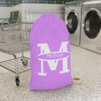 Personalized Monogram M Laundry Bag Personalized Initial Drawstring