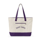 Easy Days canvas tote | Zippered canvas tote, front pocket