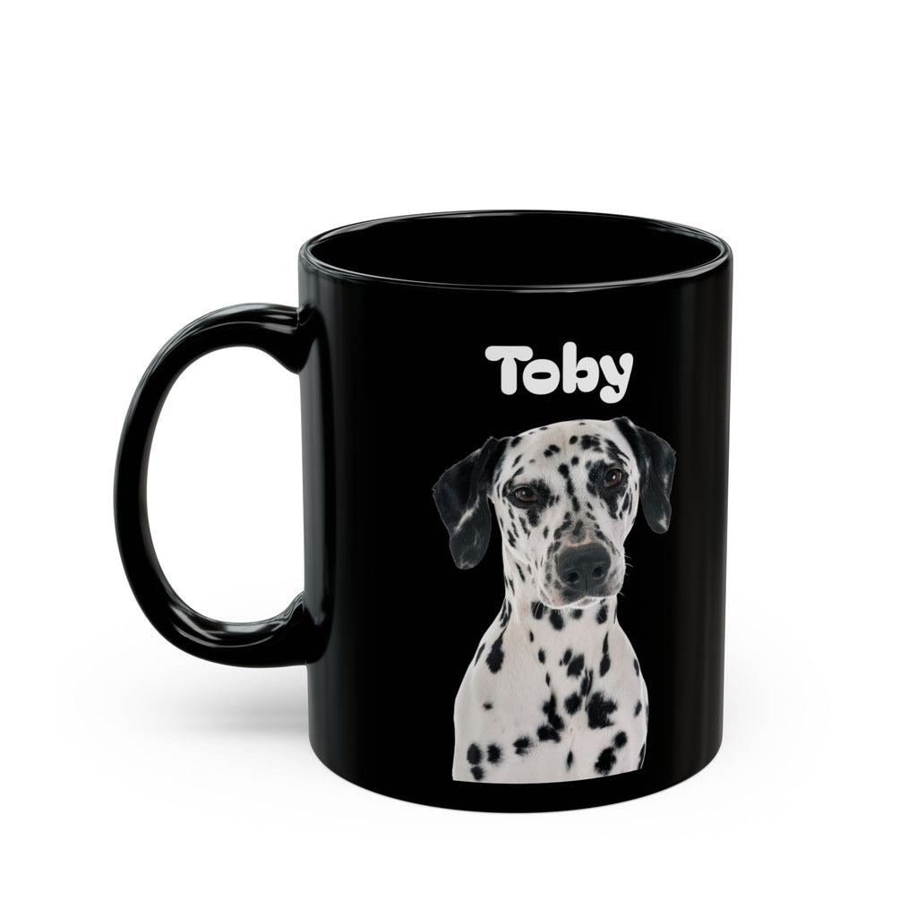 Personalized Pet Photo Mug  Custom Dog or Cat Picture Mug  Black Ceramic Coffee Cup 11oz 15oz  Pet Lover Gift