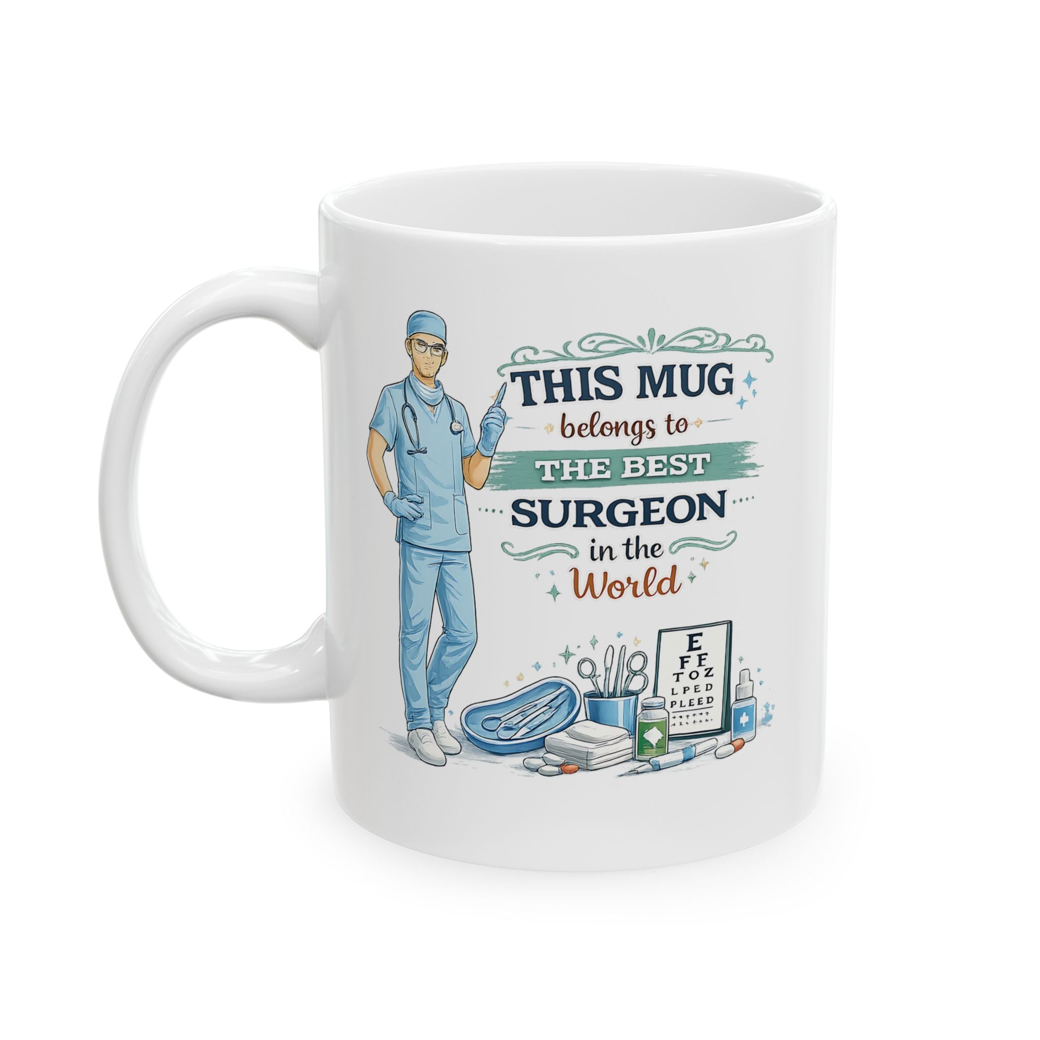 Best Surgeon Mug This Mug Belongs To The Best Surgeon in the World, Doctor Coffee Mug Gift