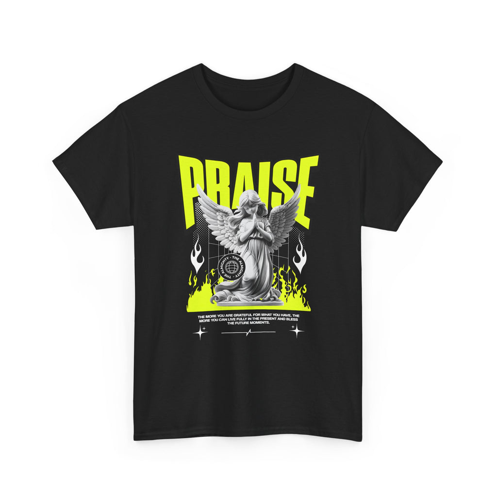 Praise Angel T Shirt Streetwear Graphic Tee, Urban Faith Shirt, Inspirational Angel Tee