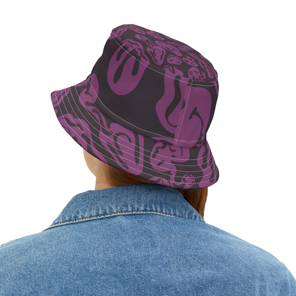 Purple Psychedelic Smile Bucket Hat