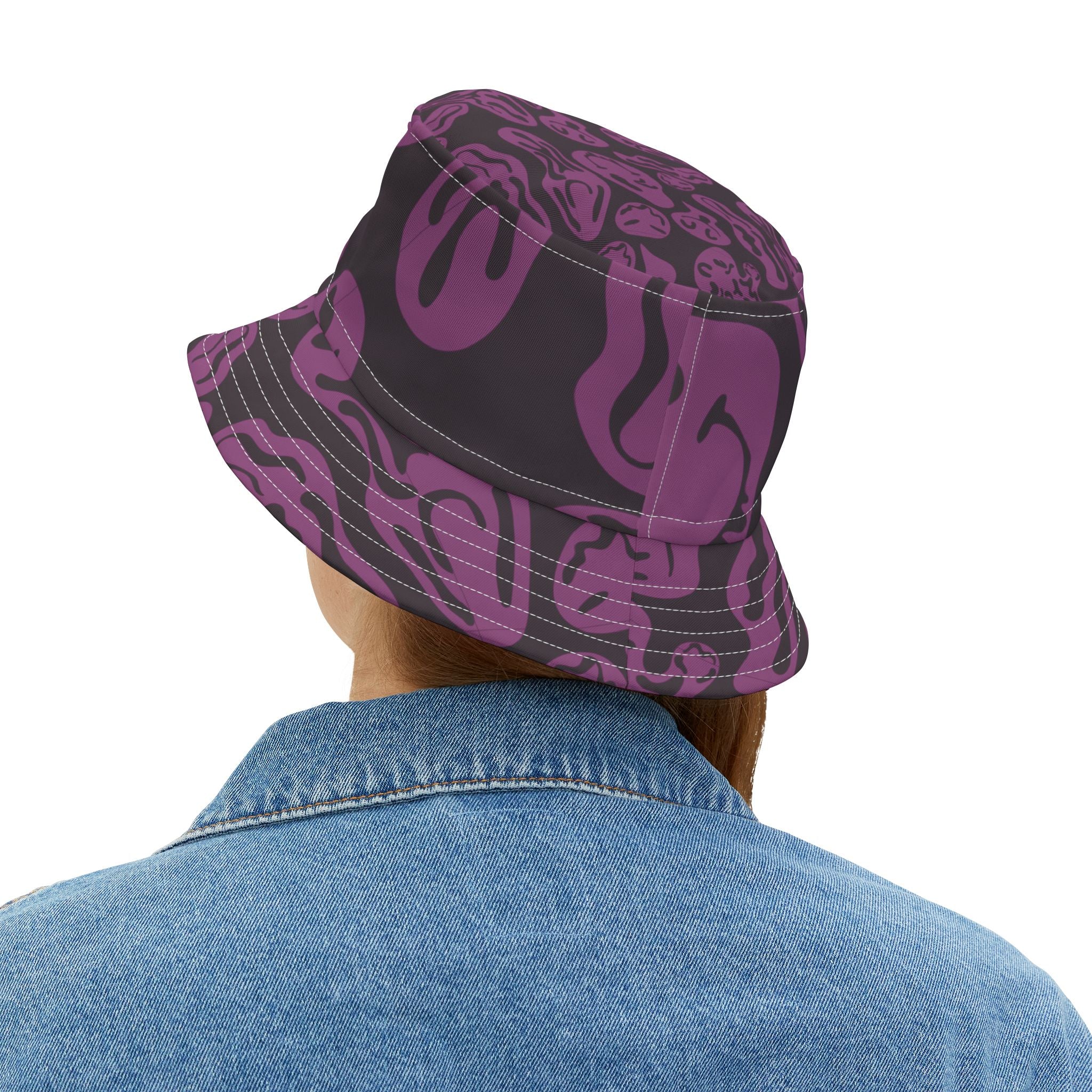 Purple Psychedelic Smile Bucket Hat