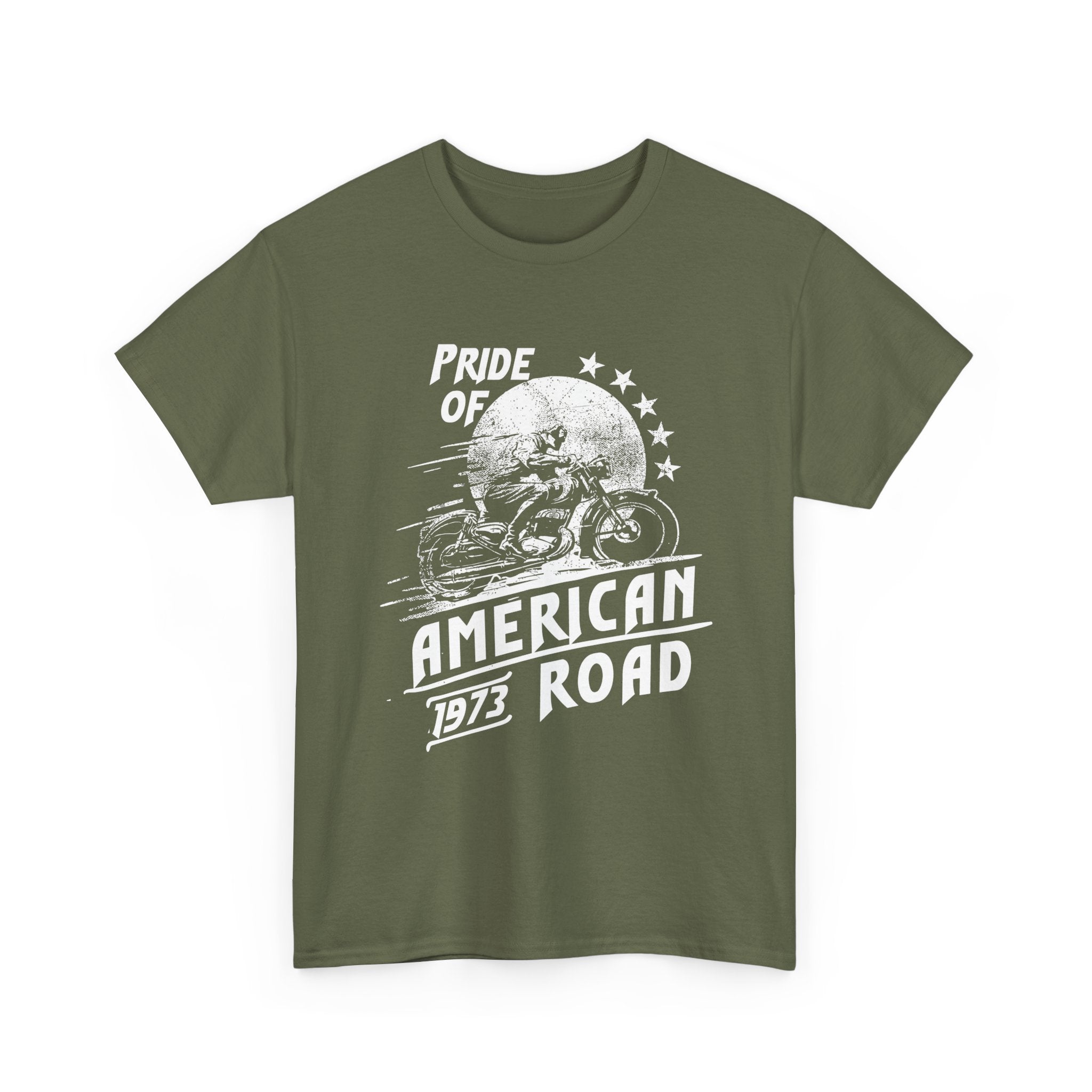 American Biker T Shirt Pride of American Road Motorcycle Tee Vintage Rider Shirt Gift for Bikers