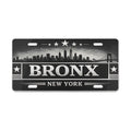 Bronx New York Vanity License Plate Black White Urban City Skyline Design
