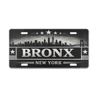 Bronx New York Vanity License Plate Black White Urban City Skyline Design