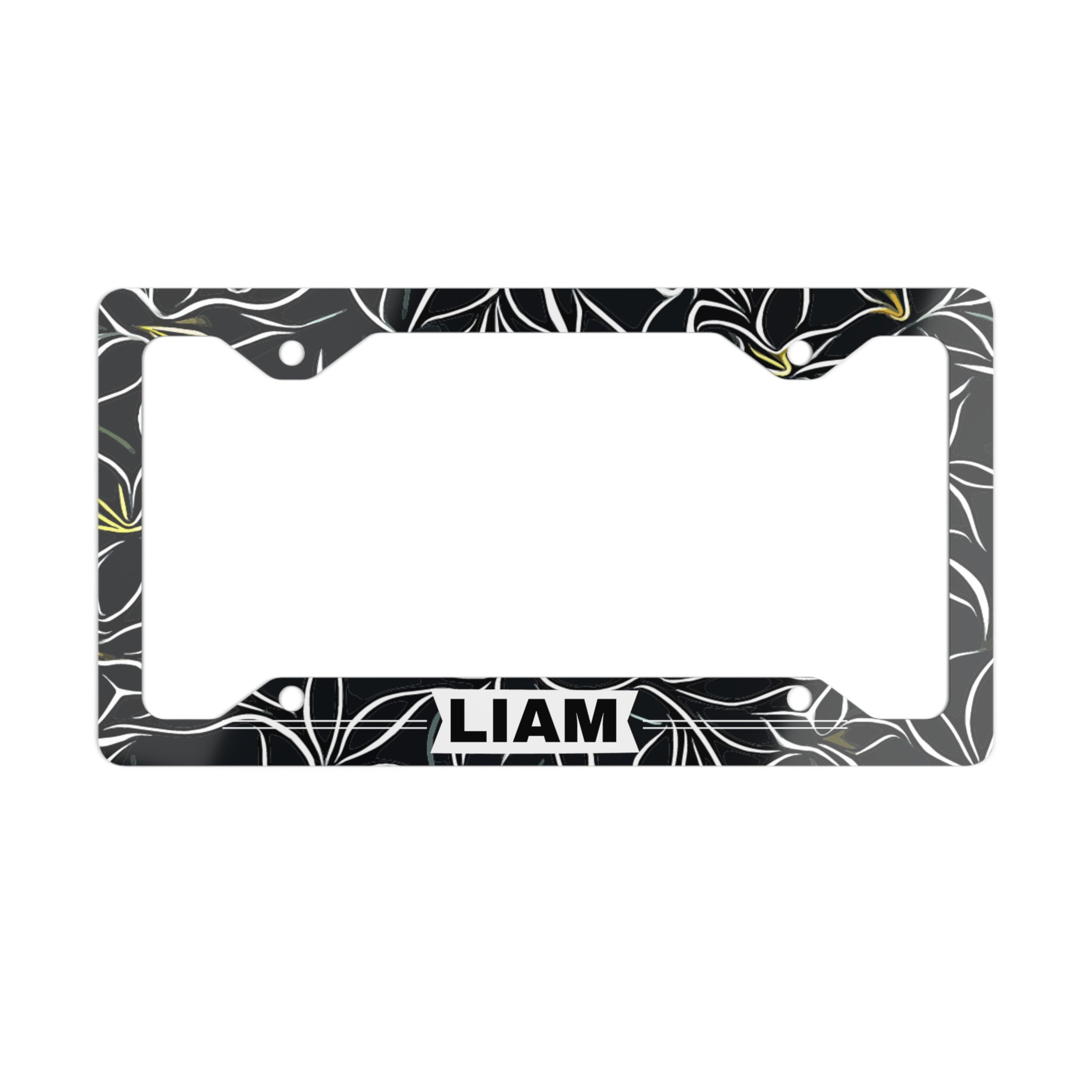 Personalized License Plate Frame Custom Name Metal Car Frame Modern Design