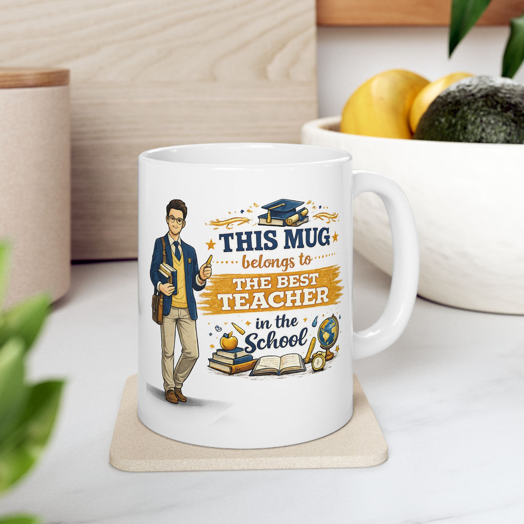 Best Teacher Mug This Mug Belongs To The Best Teacher in the School, Teacher Coffee Mug Gift