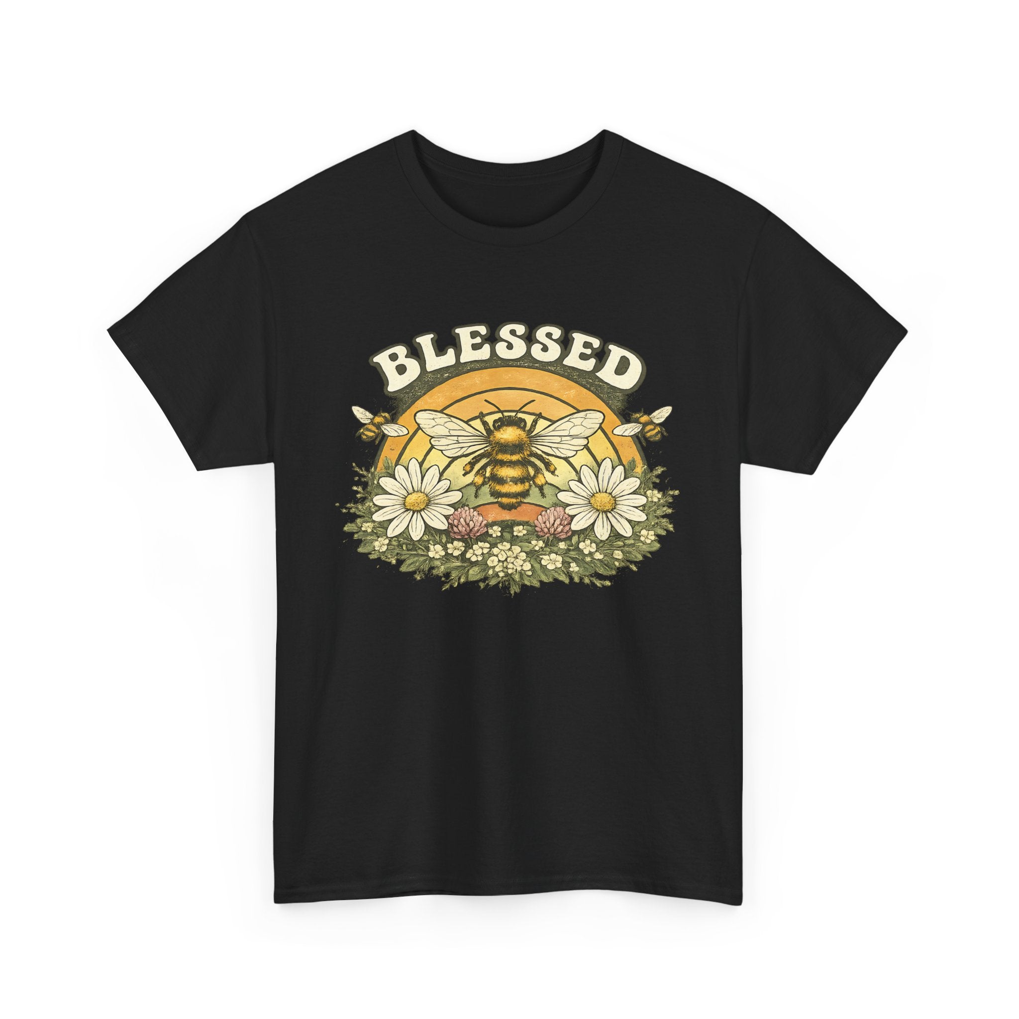 Blessed Bee Shirt Floral Bee T Shirt Christian Faith Tee Nature Lover Boho Graphic Shirt