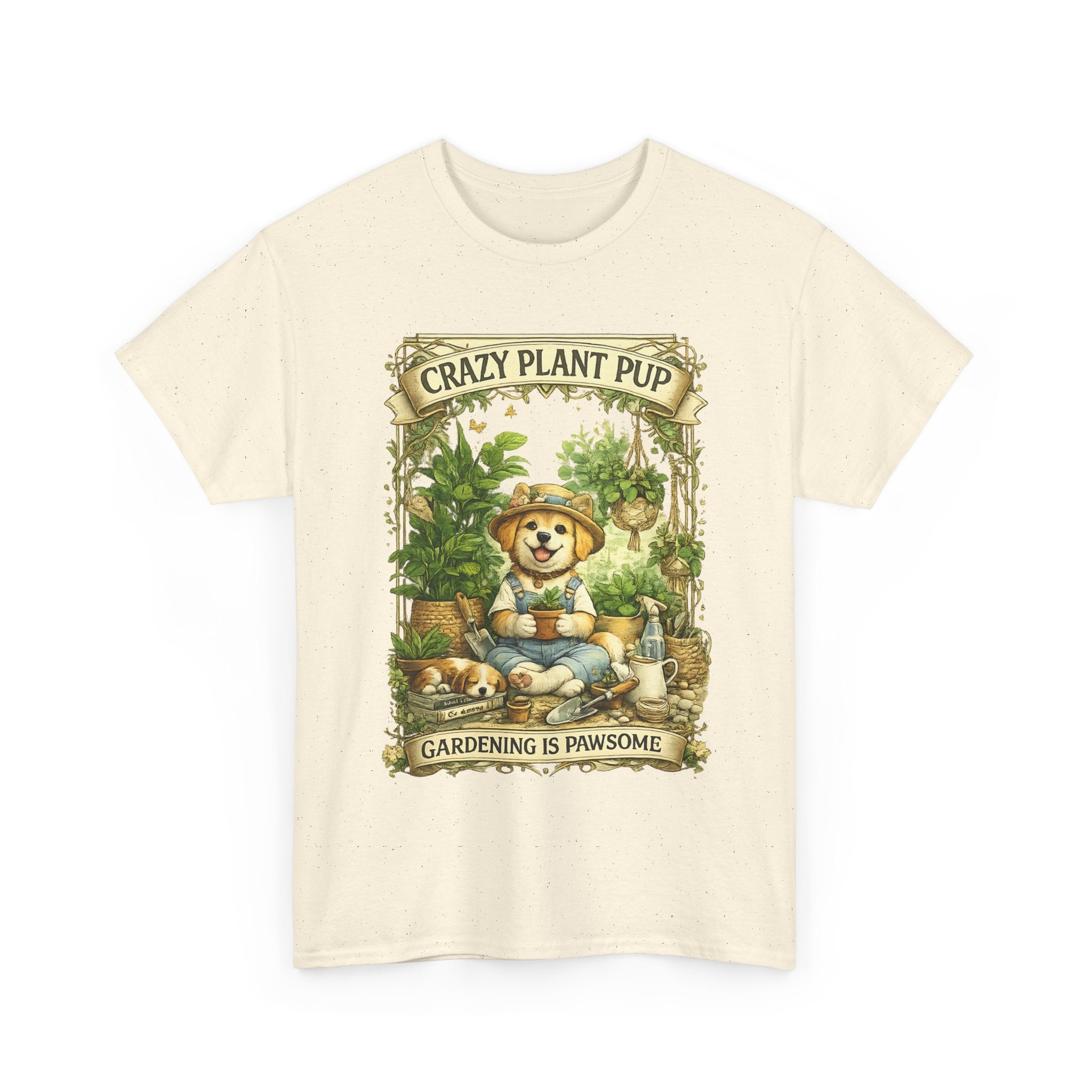 Crazy Plant Pup Shirt  Cute Dog Gardening T Shirt, Plant Lover Dog Tee, Funny Gardening Gift