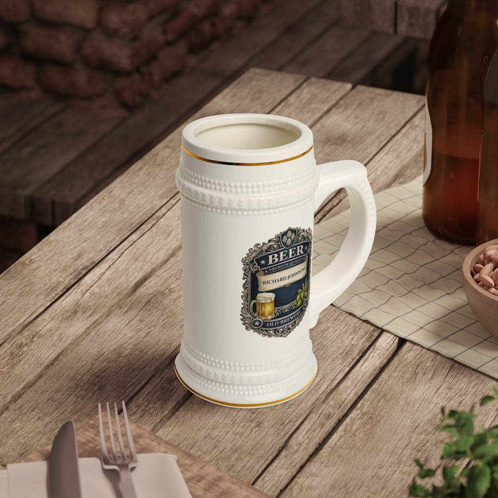 Personalized 22oz Beer Stein Custom Name Vintage Brewery Mug Gift