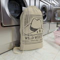 Wild West cowboy hat Laundry Bag | rustic western illustration, canvas drawstring