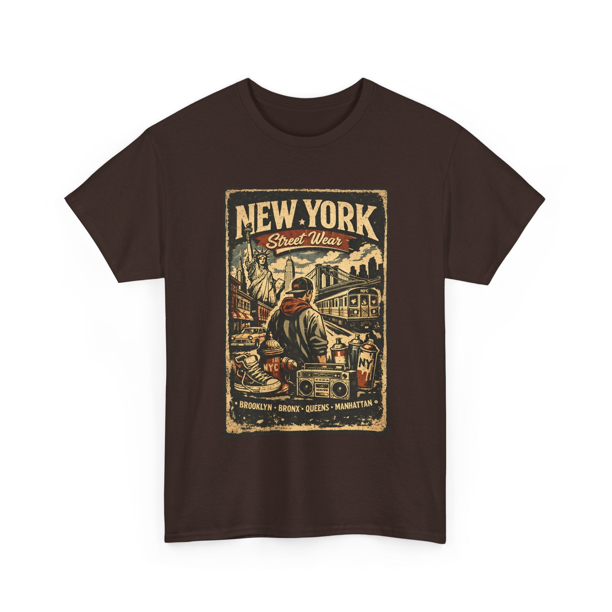 New York T Shirt Streetwear Graphic Tee, NYC Urban Vintage Shirt, Brooklyn Bronx Manhattan Unisex