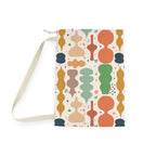 Abstract Shapes Laundry Bag | Retro Colorful Pattern, Drawstring Tote