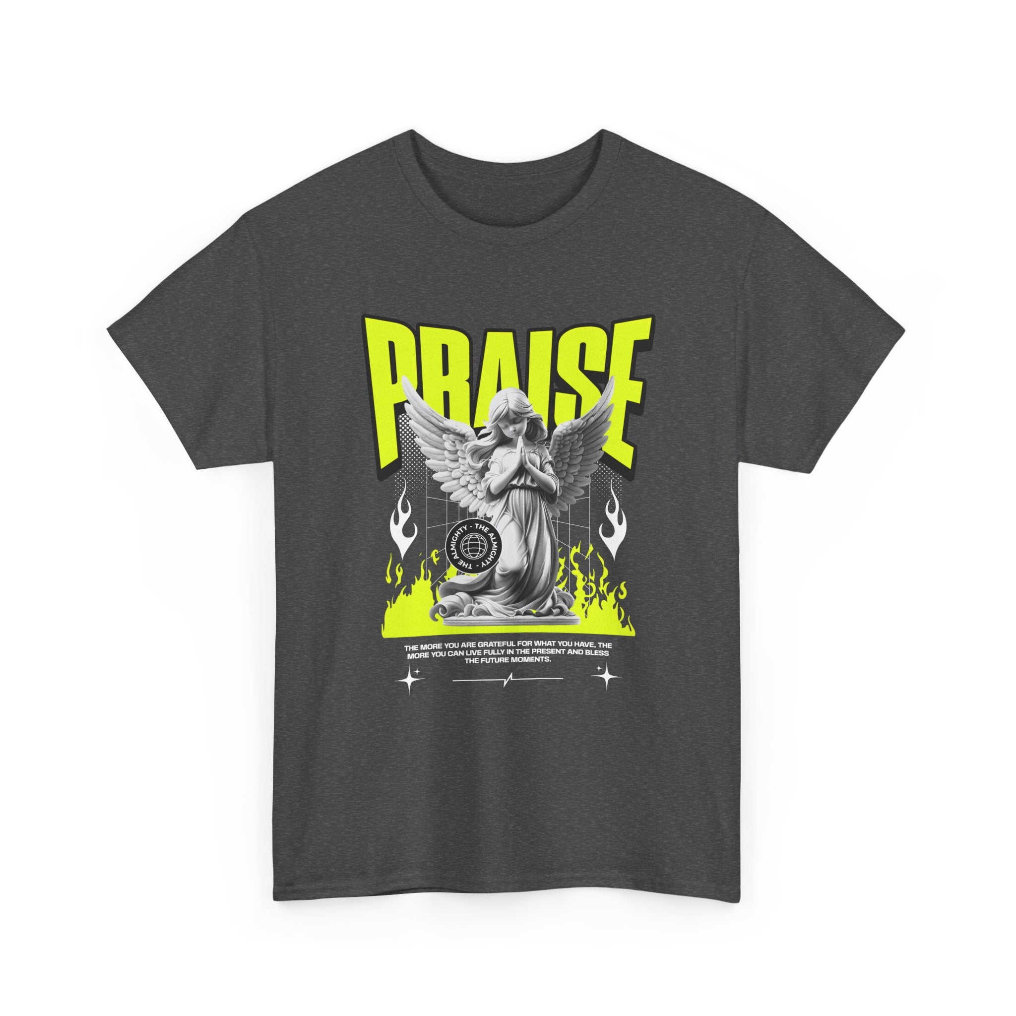 Praise Angel T Shirt Streetwear Graphic Tee, Urban Faith Shirt, Inspirational Angel Tee