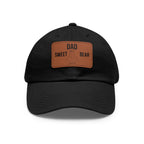Dad Hat with Leather Patch Dad Sweet Bear Embroidered Cap