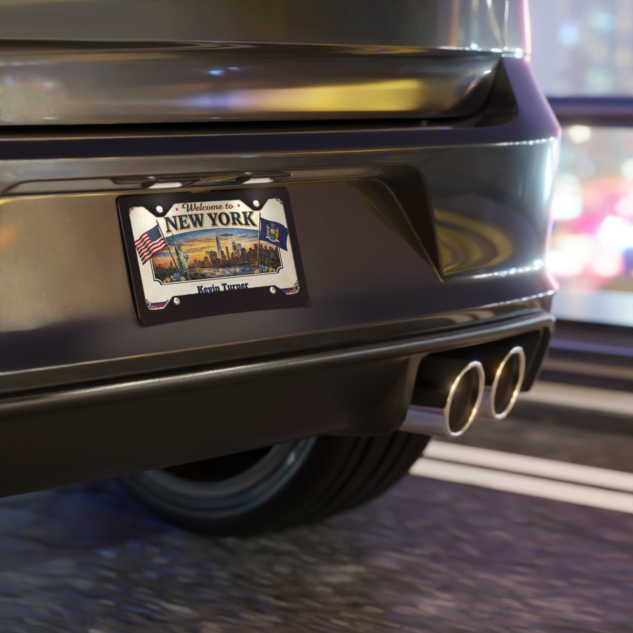 Personalized New York License Plate Sign Custom Name NYC Wall Decor | Vintage USA City Metal Sign
