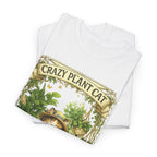 Crazy Plant Cat Shirt  Cute Cat Gardening T Shirt, Plant Lover Cat Tee, Botanical Cat Gift