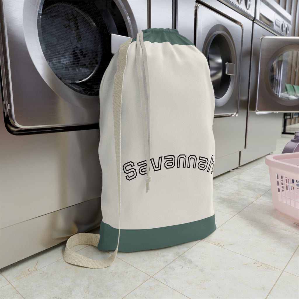 Personalized Laundry Bag | Custom Canvas Drawstring Laundry Bag | Large Reusable Laundry Sack