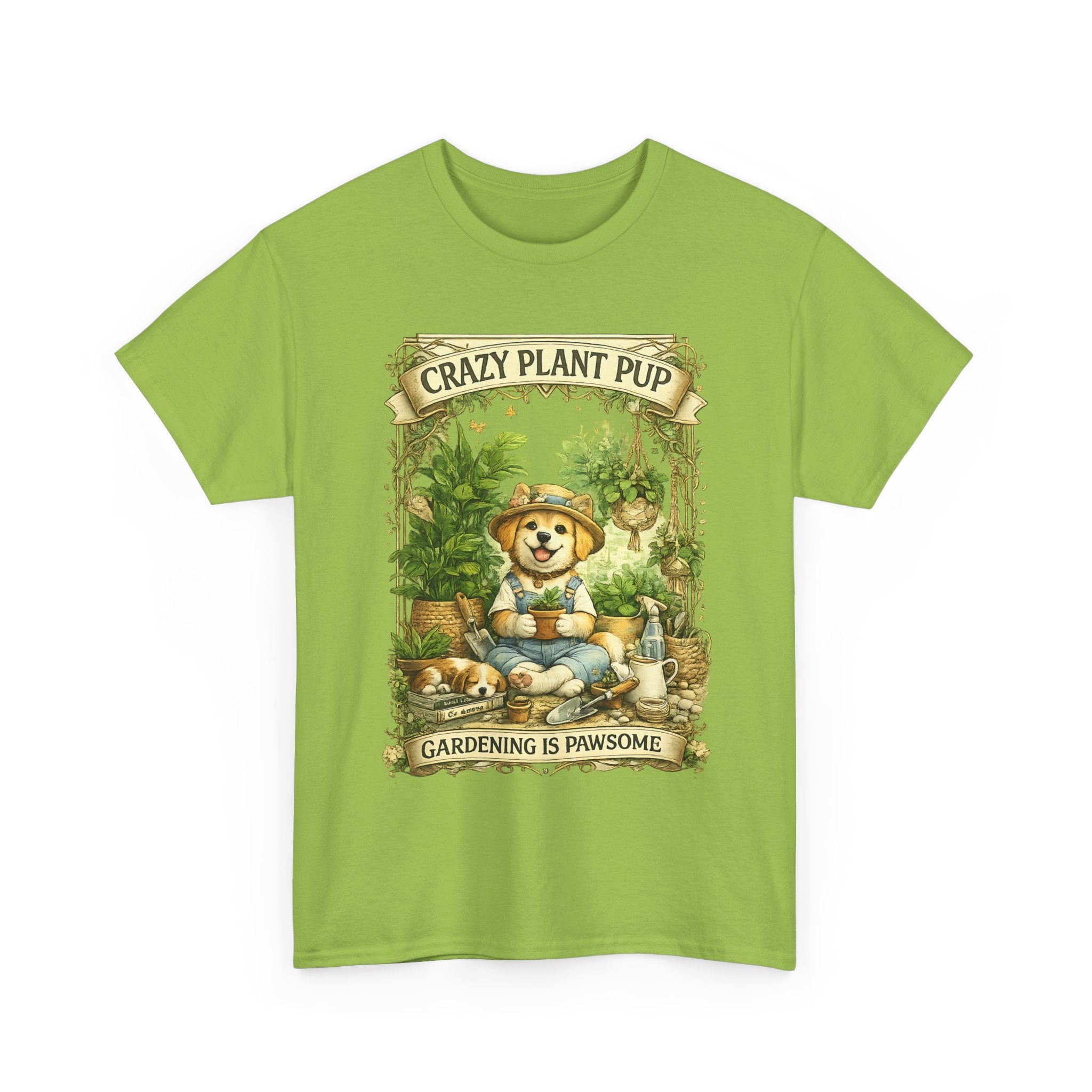 Crazy Plant Pup Shirt  Cute Dog Gardening T Shirt, Plant Lover Dog Tee, Funny Gardening Gift