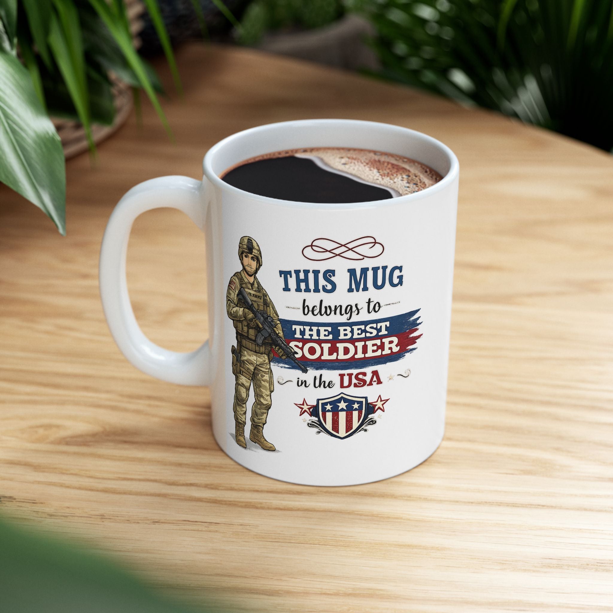 Best Soldier Mug  This Mug Belongs To The Best Soldier in the USA, Military Gift Coffee Mug, Veteran Cup