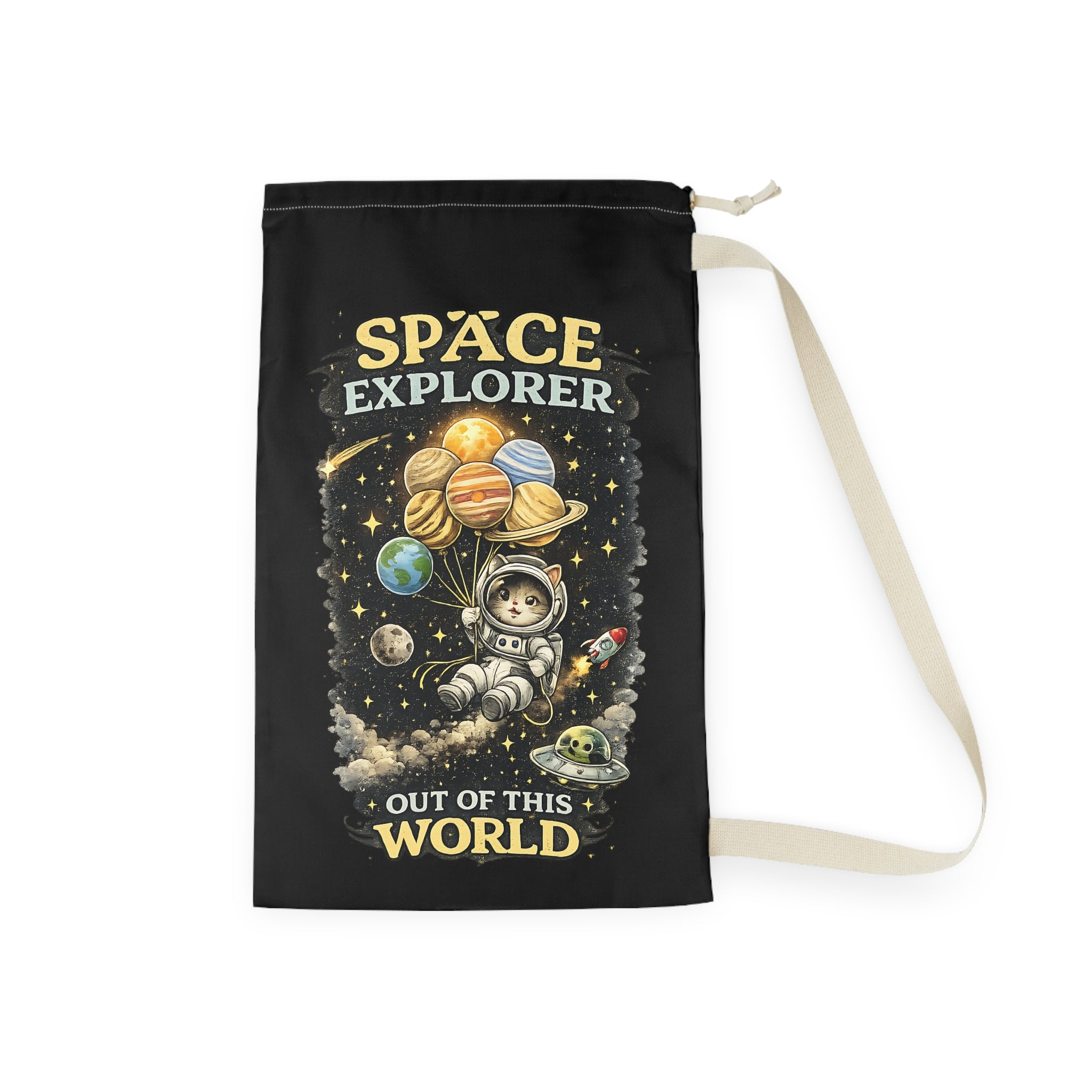 Space Explorer astronaut planets Laundry Bag | Out of This World celestial print